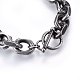 Retro 304 Stainless Steel Cable Chain Bracelets BJEW-L631-27AS-3