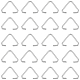 Sunnyclue 300 pièces 304 anneaux triangulaires en acier inoxydable STAS-SC0006-25-1