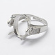 925 Sterling Silver Finger Ring Components X-STER-F027-66P-2