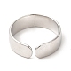 304 anello da polsino aperto per gabbiano comune in acciaio inossidabile da donna RJEW-E063-14P-3