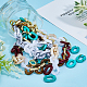 SUPERFINDINGS 120Pcs 6 Colors Two Tone Acrylic Linking Rings OACR-FH0001-036-4