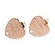 Placage ionique (ip) 304 accessoires de boucles d'oreilles en acier inoxydable EJEW-O104-12RG-1