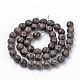 Brins de perles en pierre naturelle en bois noir G-Q462-92-8mm-2