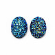 Electroplate Druzy Resin Cabochons CRES-T012-08B-4