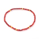 Glas & Messing Stretch-Perlen-Armbänder Sets BJEW-JB06151-6