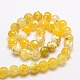 Dyed Natural Agate Faceted Round Beads Strands G-E320C-8mm-05-2