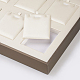 PUレザージュエリーペンダントとネックレスのディスプレイ  ボード付き  長方形  ホワイト  30.2x25x4cm ODIS-G013-05-3