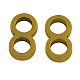チベットスタイルの合金番号8スペーサーバー  鉛フリー＆カドミウムフリー  アンティーク黄金  14x7x3mm  穴：5mm  約1388個/1000g TIBEB-35698-AG-RS-1