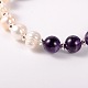Natural Gemstone Beads Stretch Bracelets BJEW-JB01614-02-2