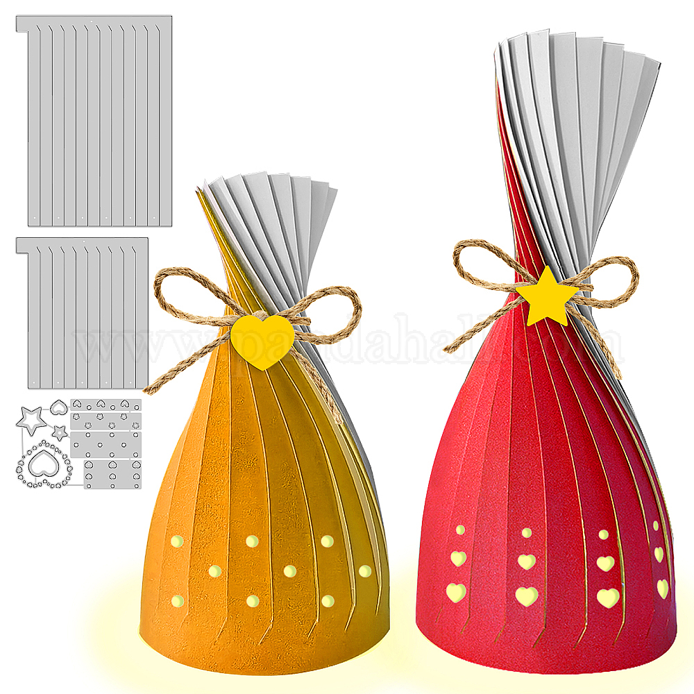 Fustelle 3D Lanterna Fiori Di Ciliegio – Set Da 4 Stampi In Metallo Per Biglietti E Decorazioni - 2