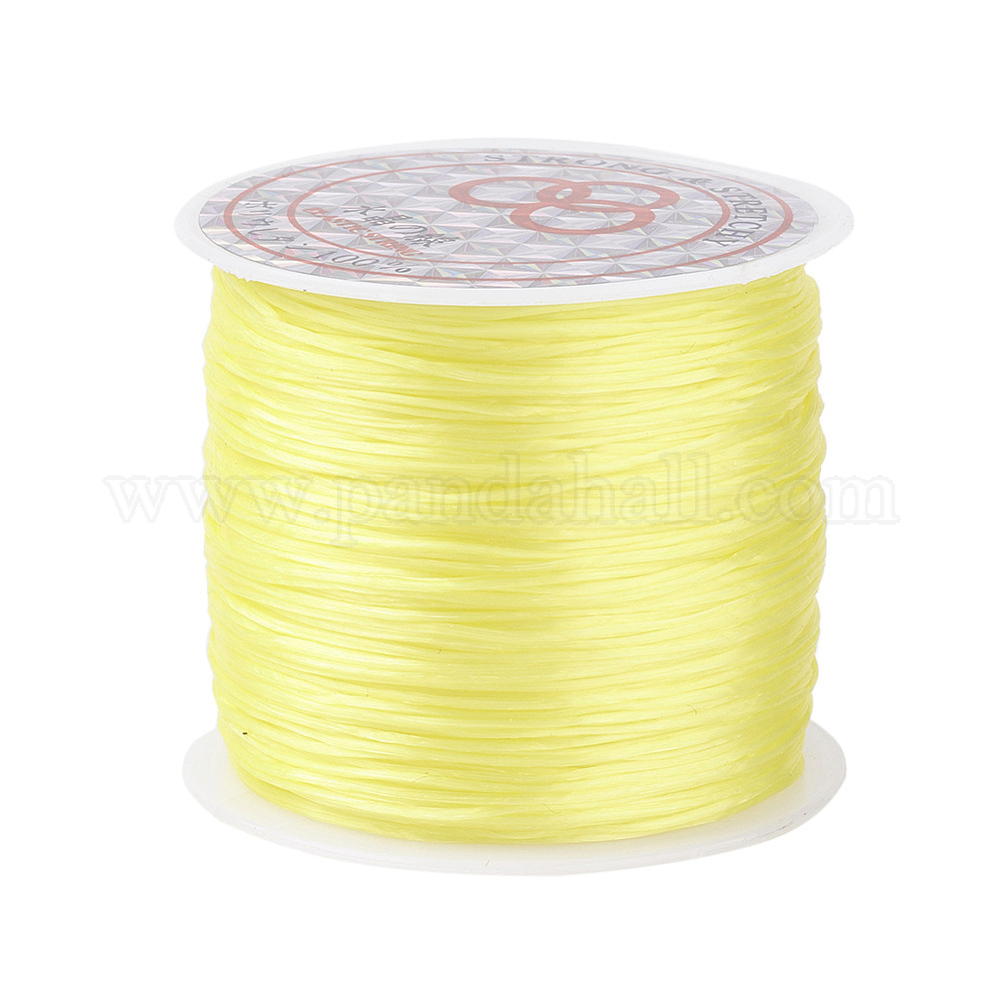 Produktbild von WADORN 4 Rolle 0.8mm Flache Dehnbare Armbandschnüre, 100 M Elastische