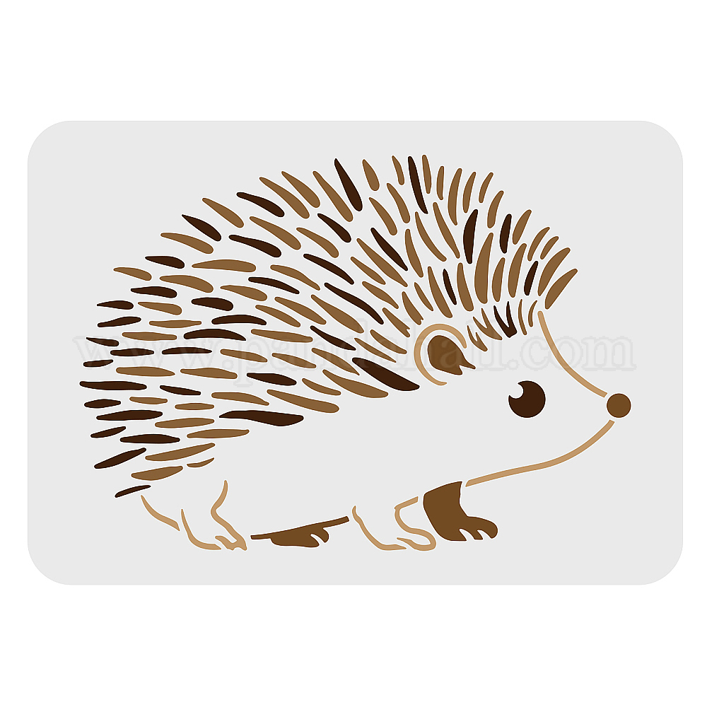 Shop FINGERINSPIRE Porcupine Stencil 29.7x21cm Reusable Hedgehog ...