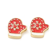 Рождественские латунные эмалевые бусины KK-I474-G06