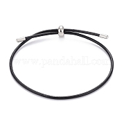 Регулируемые браслеты-слайдеры из искусственной кожи BJEW-F412-05P-C