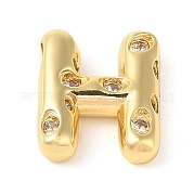 Кулон из латуни с прозрачным кубическим цирконием KK-Z046-01G-H