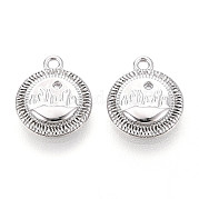 Латунные микропаве прозрачные кубические циркониевые подвески KK-N267-15P