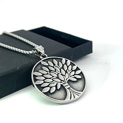 Винтажные европейские ожерелья из нержавеющей стали с подвеской в виде дерева любви XI4012