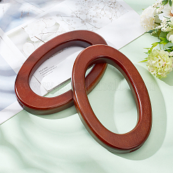 Овальная деревянная сумка с ручкой и люверсами FIND-WH0128-77