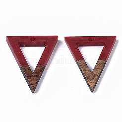 Pendentifs en bois de résine et de noyer&nbsp;RESI-S358-56E-A