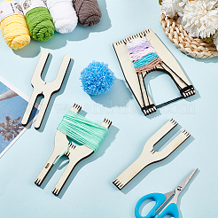 1 набор деревянных вилок для ручного ткацкого станка и рукоделия&nbsp;DIY-BC0013-67