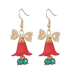 Серьги-подвески в форме цветка из нержавеющей стали 304&nbsp;EJEW-MZ00592