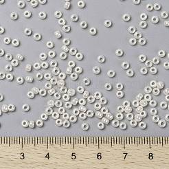 MIYUKIラウンドロカイユビーズ  日本製シードビーズ  （rr592)アンティークアイボリーパールセイロン  8/0  3mm  穴：1mm  約2111~2277個/50g&nbsp;SEED-X0055-RR0592
