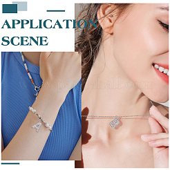 1 set di pendenti in lega micro pavé di zirconi cubici con strass&nbsp;ALRI-SC0001-53