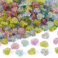 200 Stück 4 Farben plattierte transparente Acrylperlen&nbsp;OACR-TA0004-53