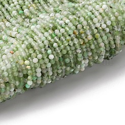 Натуральные хризопразные бисерные пряди G-RM2025-A39-3mm