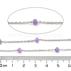 Цепи из нержавеющей стали 304 с эмалированными звеньями&nbsp;AJEW-Z028-09P-05