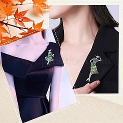 2 шт. 2 стиля броши из сплава паве из натуральной ракушки пауа&nbsp;JEWB-CJ0001-79