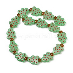 Perles en verre émaillé transparent sur le thème de Noël&nbsp;LAMP-B028-02