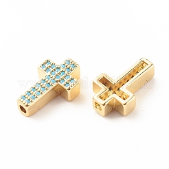 Cremagliera in ottone placcatura perline zirconi&nbsp;KK-B051-06G-06