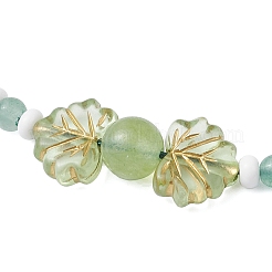 Bracelets tressés en perles de jade malaisien naturel pour hommes et femmes&nbsp;BJEW-MZ00208-04