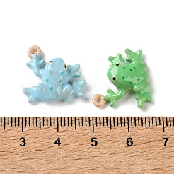 合金エナメルチャーム  カエルチャーム  ミックスカラー  21x18x6mm  穴：1mm&nbsp;AL-CBAEAA8-05
