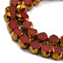 Стеклянные бусины с гальваническим покрытием &nbsp;X-EGLA-G037-02A-HP01