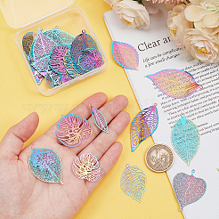 40 шт. 10 стиля ионного покрытия (IP) 201 нержавеющая сталь филигранные большие подвески STAS-PH0005-51