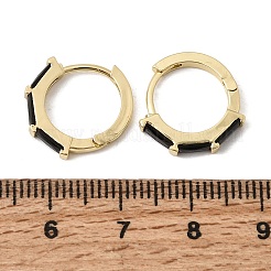 Orecchini a cerchio in ottone con pavé di zirconi cubici&nbsp;EJEW-G471-09G