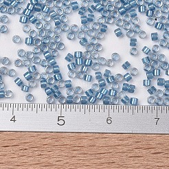 MIYUKIデリカビーズ  シリンダー  日本製シードビーズ  11/0  （db1762)スパークリングスカイブルーライニングクリスタルab  1.3x1.6mm  穴：0.8mm  約10000個/袋  50 G /袋&nbsp;SEED-X0054-DB1762