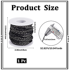 10 м плоские плетеные шнуры из искусственной кожи LC-CL0001-04A