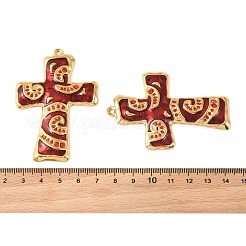 Große Anhänger aus Edelstahl 304 mit Emaille-Strassen&nbsp;STAS-L314-09G-01