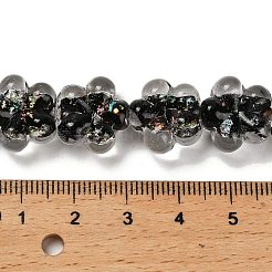 Нити стеклянных бусин из дихроичной фольги ручной работы DICH-U001-04B