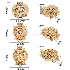 12 комплект 6 стильных латунных застежки для коробок KK-SZ0001-50
