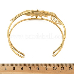 Браслеты-манжеты из нержавеющей стали 304 для женщин&nbsp;BJEW-Z091-07G