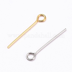 ステンレス鋼アイピン  混合スタイル  ミックスカラー  21ゲージ  20~50x0.7mm  穴：1.6mm&nbsp;STAS-XCP0001-28