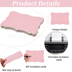 50 шт. 10-цветные заготовки для поздравительных открыток из самодельной бумаги&nbsp;AJEW-CP0010-26A