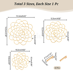 3 шт. Крышки-вставки для цветочных композиций из нержавеющей стали 201 DIY-UN0005-92G