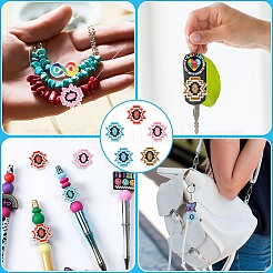 10шт 5 цвета силиконовые фокусные бусины&nbsp;SIL-CJ0001-57