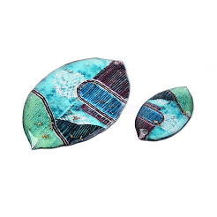 2 шт. подвески в виде листьев из прозрачной эпоксидной смолы&nbsp;RESI-T057-97