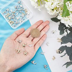 48шт 6 цвета латунные подвески&nbsp;KK-FH0001-93